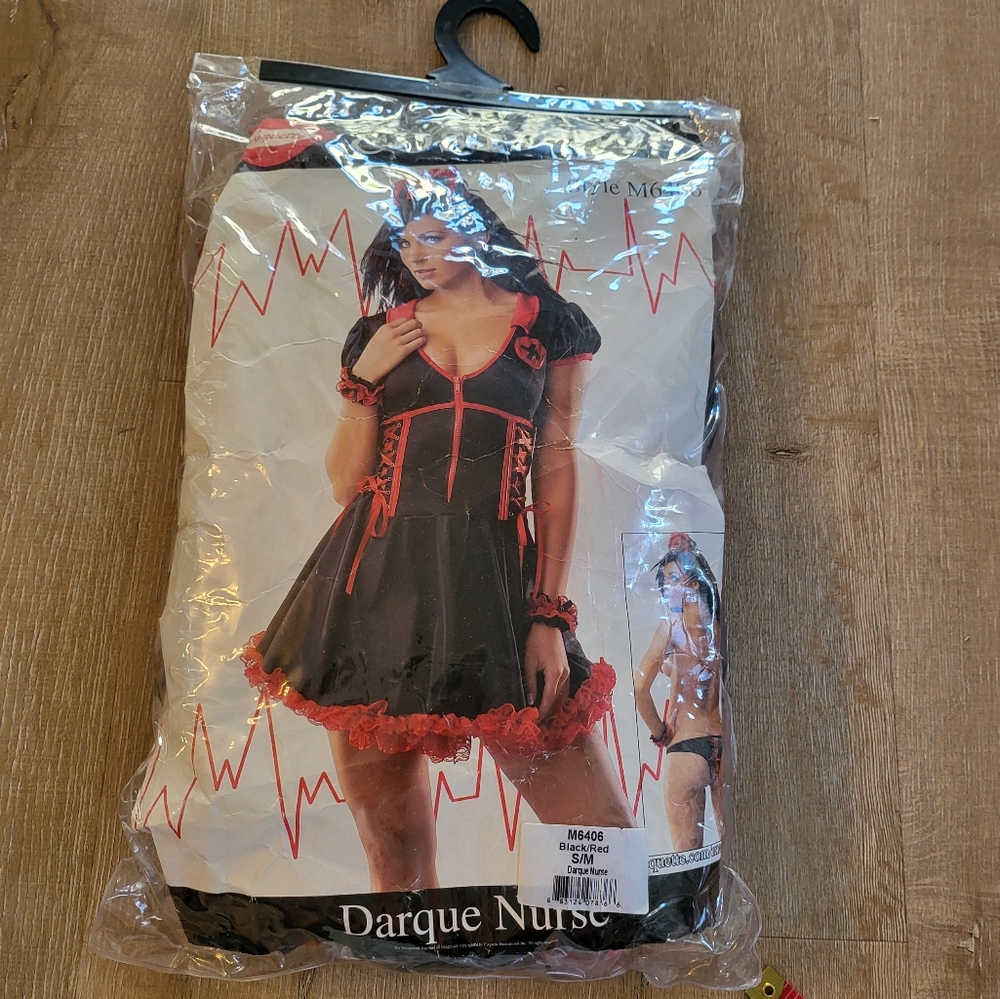 Darque Nurse Stripper Halloween Costume NWT S/M